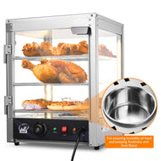 TheLAShop 3 Tier Food Warmer Comml. Countertop Pizza Cabinet 15x15x20 Image