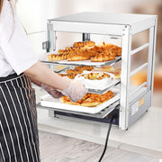 TheLAShop 3 Tier Food Warmer Comml. Countertop Pizza Cabinet 15x15x20 Image