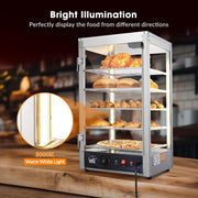 TheLAShop 5 Tier Food Warmer Comml. Countertop Pizza Cabinet 15x15x28 Image