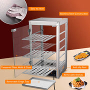 TheLAShop 5 Tier Food Warmer Comml. Countertop Pizza Cabinet 15x15x28 Image