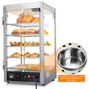 TheLAShop 5 Tier Food Warmer Comml. Countertop Pizza Cabinet 15x15x28 Image