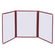 TheLAShop 8-1/2"x14" Clear Restaurant Menu Cover Folder Red, Tri-fold 6-View 30ct/pk Image