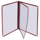 TheLAShop Letter Clear Menu Covers 8-1/2"x11" Wine Red Trim, Book Style 6-View 60ct/pk Image