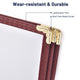 TheLAShop Letter Clear Menu Covers 8-1/2"x11" Wine Red Trim Image
