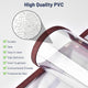 TheLAShop Letter Clear Menu Covers 8-1/2"x11" Wine Red Trim Image