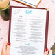 TheLAShop Legal Clear Menu Covers 8-1/2"x14" Wine Red Trim - 30ct. Image