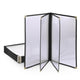 TheLAShop Letter Clear Menu Covers 8-1/2"x11" Black Trim, Book Style 8-View 4ct/pk Image