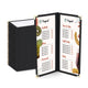 TheLAShop 4.25x11 Menu Folder Wine Menu Covers 30ct/pk, Book Style 4-View Image