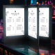 TheLAShop 8-1/2" x 11" LED Backlit Illuminated Menu Cover, Book Style 4-View 1ct/pk Image