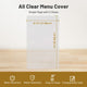 TheLAShop 8 1/2"x14" Plastic Menu Covers Single Page Double View 30ct/pk Image