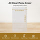 TheLAShop 8 1/2"x14" Plastic Menu Covers Single Page Double View 30ct/pk Image