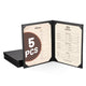 TheLAShop 8-1/2"x11" PU Leather Menu Book Covers 5ct/pk, Book Style 2-View Image