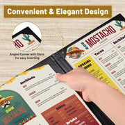 TheLAShop 8-1/2"x11" PU Leather Menu Book Covers 5ct/pk Image