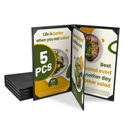 TheLAShop 8-1/2"x14" PU Leather Menu Cover Holders 5ct/pk, Book Style 4-View Image