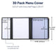 TheLAShop 8-1/2"x11" & a Half Clear Restaurant Menu Covers 30ct/pk Image