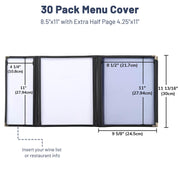 TheLAShop 8-1/2"x11" & a Half Clear Restaurant Menu Covers 30ct/pk Image