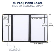 TheLAShop 8-1/2"x14" & A Half Clear Restaurant Menu Covers 30ct/pk Image