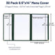 TheLAShop 8-1/2"x14" & A Half Clear Restaurant Menu Covers 30ct. Green Image