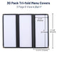 TheLAShop 4.25x11 Menu Folder Wine Menu Covers 30ct/pk Image