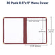 TheLAShop 8-1/2"x11" PVC Vinyl Cafe Menu Cover Folder Red Image