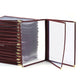 TheLAShop 8-1/2"x11" PVC Vinyl Cafe Menu Cover Folder Red, Book Style 6-View 30ct/pk Image