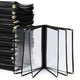 TheLAShop Letter Clear Menu Covers 8-1/2"x11" Black Trim, Book Style 12-View 30ct/pk Image