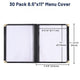 TheLAShop Letter Clear Menu Covers 8-1/2"x11" Black Trim Image