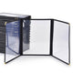 TheLAShop Letter Clear Menu Covers 8-1/2"x11" Black Trim, Tri-fold 6-View 30ct/pk Image