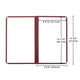 TheLAShop Legal Clear Menu Covers 8-1/2"x14" Wine Red Trim - 30ct. Image