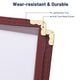 TheLAShop Legal Clear Menu Covers 8-1/2"x14" Wine Red Trim - 30ct. Image