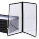 TheLAShop 8-1/2"x14" PVC Vinyl Cafe Menu Cover Folder Black, Book Style 4-View 30ct/pk Image