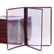 TheLAShop Legal Clear Menu Covers 8-1/2"x14" Wine Red Trim - 30ct., Book Style 6-View Image