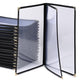 TheLAShop 8-1/2"x14" PVC Vinyl Cafe Menu Cover Folder Black, Book Style 6-View 30ct/pk Image