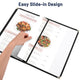 TheLAShop 8-1/2"x14" PVC Vinyl Cafe Menu Cover Folder Black Image