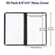 TheLAShop 8-1/2"x14" PVC Vinyl Cafe Menu Cover Folder Black 30ct/pk Image