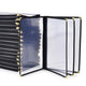 TheLAShop 8-1/2"x14" PVC Vinyl Cafe Menu Cover Folder Black, Book Style 8-View 30ct/pk Image