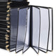 TheLAShop 8-1/2"x14" PVC Vinyl Cafe Menu Cover Folder Black, Book Style 12-View 30ct/pk Image