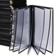 TheLAShop 8-1/2"x14" PVC Vinyl Cafe Menu Cover Folder Black, Book Style 14-View 30ct/pk Image