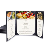 TheLAShop 8-1/2"x11" PU Leather Menu Book Covers 5ct/pk, Book & Half 3-View Image