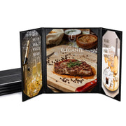 TheLAShop 8-1/2"x11" PU Leather Menu Book Covers 5ct/pk, Gate-view 3-View Image