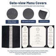 TheLAShop 8-1/2"x11" PU Leather Menu Book Covers 5ct/pk Image