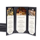TheLAShop 4-1/4"x11" PU Leather Menu Cover Wine List Drinks Menu 5ct/pk, Tri-fold 3-View Image
