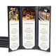 TheLAShop 4-1/4"x14" PU Leather Menu Cover Wine List Drinks Menu 5ct/pk, Tri-fold 3-View Image