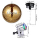 TheLAShop Rotating Disco Ball & RGB Spotlight Set for Nightclub, Retro Disco, 12in Gold Image