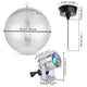 TheLAShop Rotating Disco Ball & RGB Spotlight Set for Nightclub, Retro Disco, 16in Silver Image