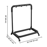 TheLAShop Multi Guitar Rack Stand Folding Bass Display 3/ 5/ 7/ 9 Options, 3 Guitar Stand Image