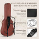 TheLAShop Backpack Guitar Case with Stand for Acoustic Guitar Image