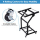 TheLAShop 9U Solid Steel Audio Mixer Rack with Crossbar 19" AV Cart Image