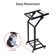 TheLAShop 12U Solid Steel Audio Mixer Rack with Crossbar 19" AV Cart Image