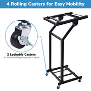 TheLAShop 16U Solid Steel Audio Mixer Rack with Crossbar 19" AV Cart Image